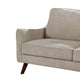 Fabric Upholstered Sofa with Tapered Angled Legs Beige By Casagear Home BM239790