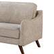 Fabric Upholstered Sofa with Tapered Angled Legs Beige By Casagear Home BM239790