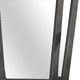 Tapered Fabric Frame Mirror with Mounting Hardware Dark Gray BM239798