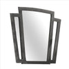 Tapered Fabric Frame Mirror with Mounting Hardware, Dark Gray