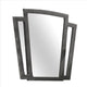 Tapered Fabric Frame Mirror with Mounting Hardware, Dark Gray