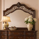 Mirror | Molded Wood Frame | Ornate Detail | Brown | Casagear Home