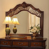 Mirror | Molded Wood Frame | Ornate Detail | Brown | Casagear Home