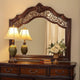 Mirror | Molded Wood Frame | Ornate Detail | Brown | Casagear Home