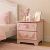 Nightstand | 2 Drawer | Wood | Heart Knobs | Pink