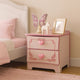 Nightstand | 2 Drawer | Wood | Heart Knobs | Pink