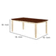 78 Inches Dining Table with Leaf Extension, Brown and White