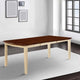 78 Inches Dining Table with Leaf Extension, Brown and White