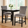 Counter Height Side Chair with Padded Seating, Set of 2, Gray