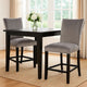 Counter Height Side Chair with Padded Seating, Set of 2, Gray
