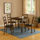 5 Piece Dining Table Set | 4 Faux Leather Chairs | Brown