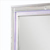 50 Inch Contemporary Textured Mirror with LED Silver BM240029