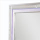 50 Inch Contemporary Textured Mirror with LED Silver BM240029