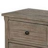 2 Drawer Wooden Nightstand with Round Knobs, Gray
