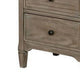 2 Drawer Wooden Nightstand with Round Knobs, Gray