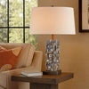 Table Lamp | Abstract Mirror Block Base | Bronze
