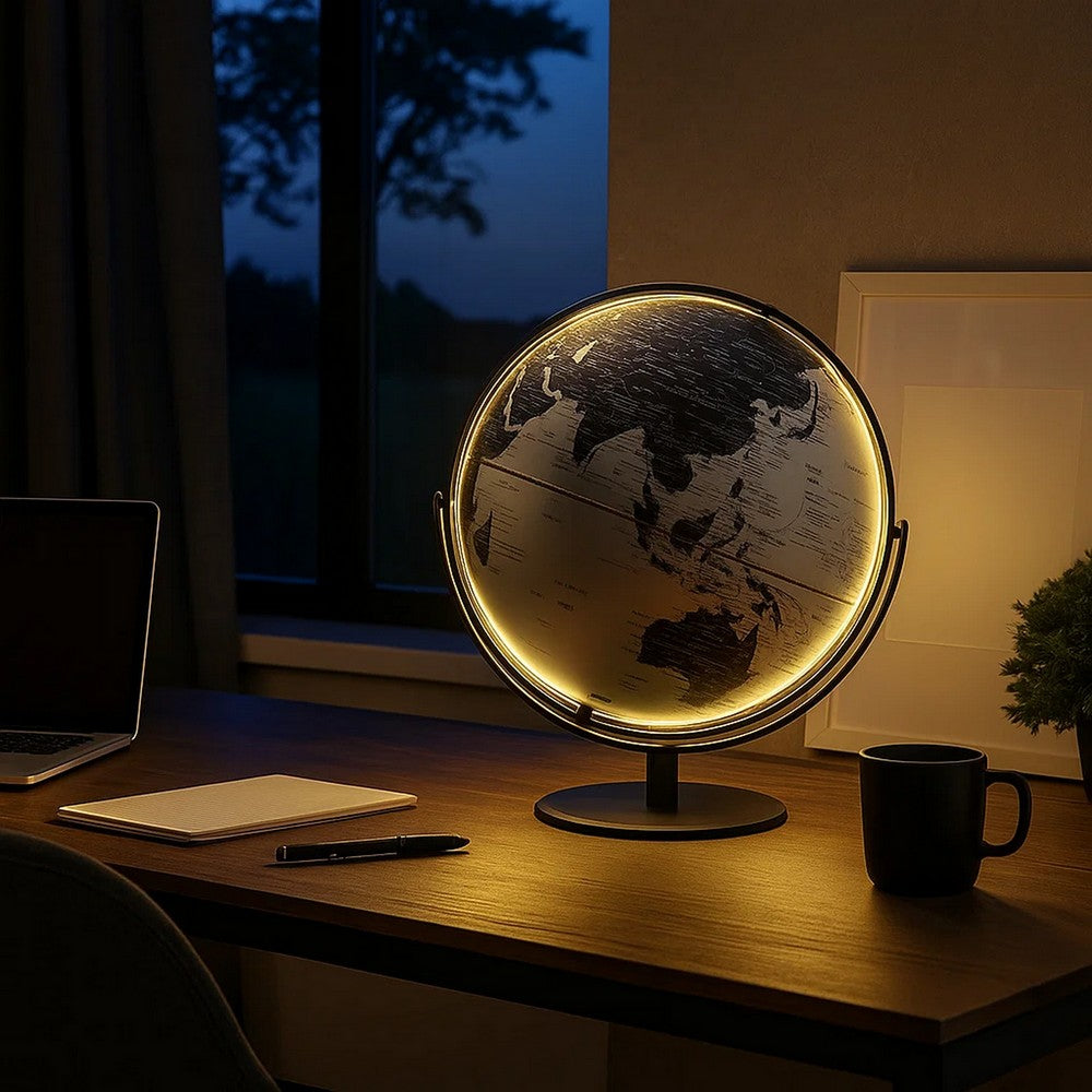 Accent Decor | LED Globe | Black & Gray