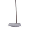 Floor Lamp | Curved Metal Frame | Drum Shade | Silver