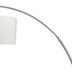 Floor Lamp | Curved Metal Frame | Drum Shade | Silver