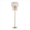 Floor Lamp | Crystal Accent | Baroque Shade | Gold