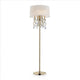 Floor Lamp | Crystal Accent | Baroque Shade | Gold