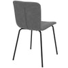 Metal and Leatherette Dining Chair Set of 2 Gray and Black By Casagear Home BM240774