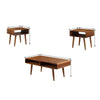 3 Piece Mid Century Wooden Occasional Table Set Brown By Casagear Home BM240803