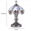 14.25’’ Umbrella Shade Glass Table Lamp with Running Horses Print Silver By Casagear Home BM240856