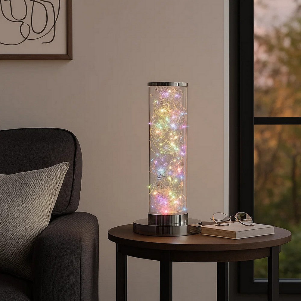 Table Lamp | Column Design | Multicolored LED | Clear