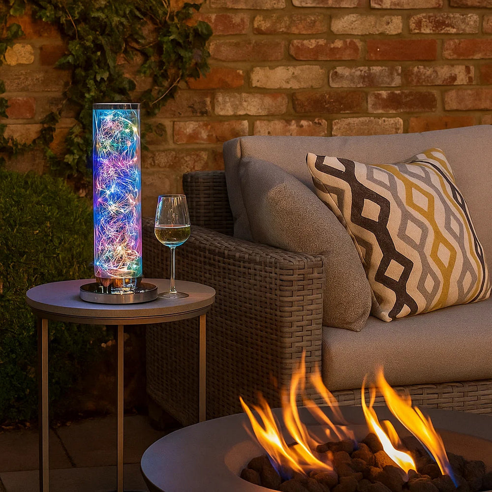 Table Lamp | Column Design | Multicolored LED | Clear