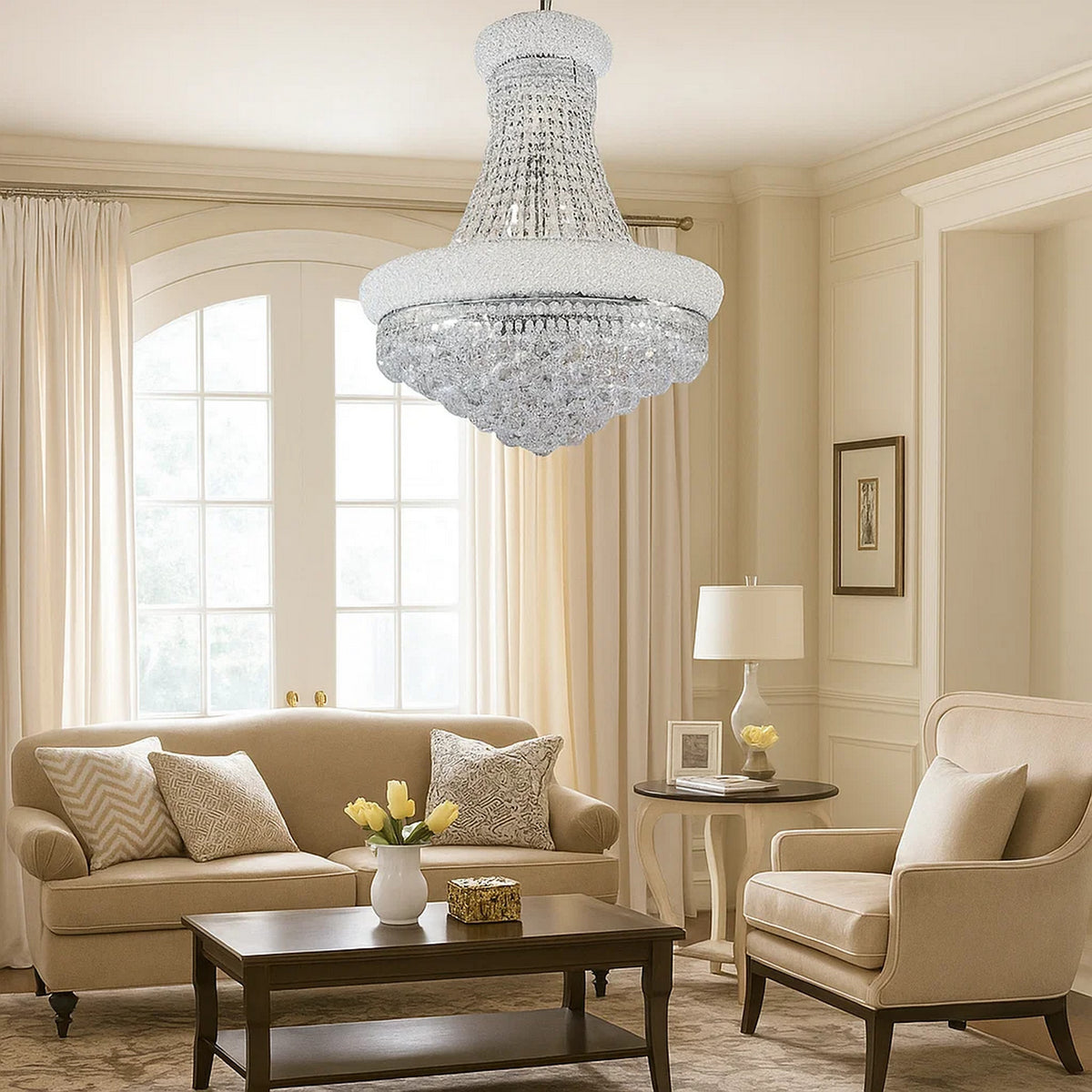 Ceiling Lamp | Crystal | Chandelier Style Body | Clear