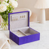Jewelry Case | 2 Slots | Earrings Hanger | Blue