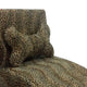 Pet Furniture with Leopard Print Fabric and Block Feet Black and Yellow By Casagear Home BM240897