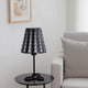 Table Lamp | Plastic Shade | Open Clover Base | Black