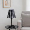 Table Lamp | Plastic Shade | Open Clover Base | Black