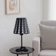 Table Lamp | Plastic Shade | Open Clover Base | Black