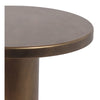Round Top Modern Metal Accent Table Large Gold By Casagear Home BM240965