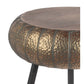 Round Top Accent Table with Tripod Base Large Gold and Black By Casagear Home BM240971