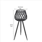 29.5'' Dome Lattice Metal Planter with Tripod Peg Legs, Set of 2, Black By Casagear Home