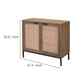 2 Door Accent Cabinet with Woven Rattan Front Brown By Casagear Home BM241084