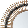 Mirror with Bamboo Open Design and Braided Pattern Brown By Casagear Home BM241090