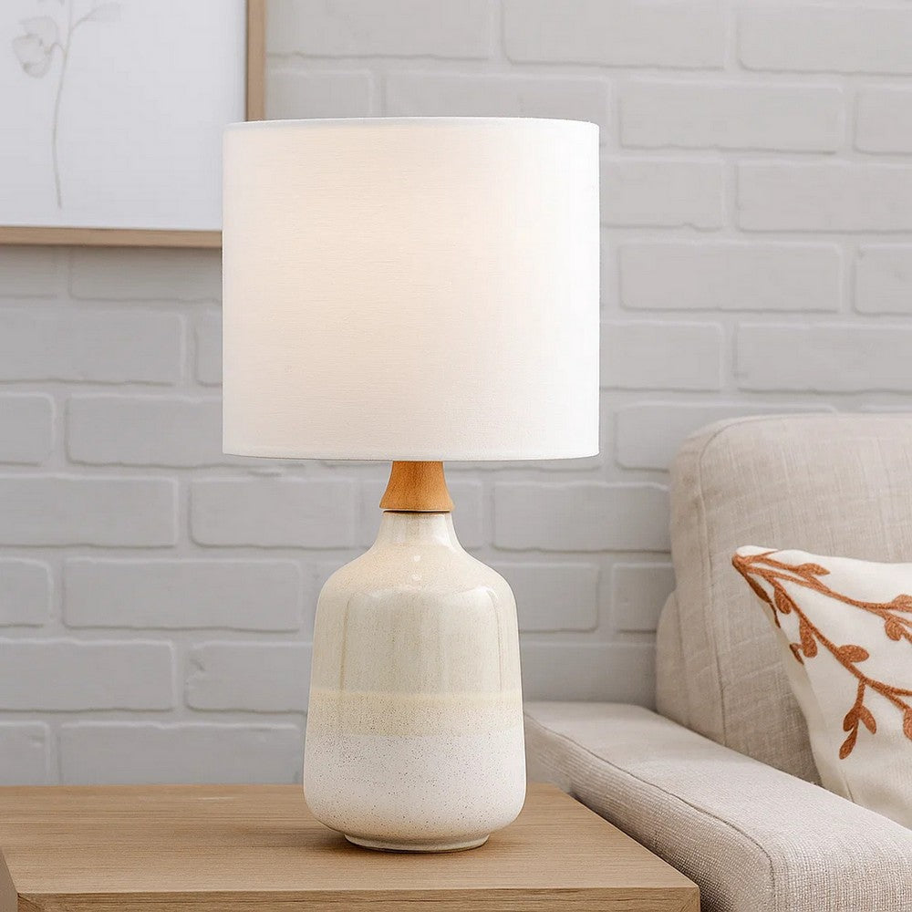 Table Lamp | Ceramic Bottle Shape Body | Cream