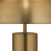 Table Lamp with Metal Umbrella Shade and Cylindrical Body Brass By Casagear Home BM241099