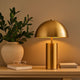 Table Lamp | Metal Umbrella Shade | Cylindrical Body | Brass