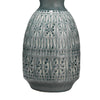 Table Lamp with Cut Out Geometric Pattern, Blue By Casagear Home