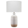 Table Lamp | Brushed Ceramic Body | Fabric Shade | Cream