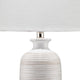 Table Lamp with Brushed Ceramic Body and Fabric Shade Cream By Casagear Home BM241121