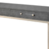 Console Table with Two Drawers and Metal Base Gray BM241136