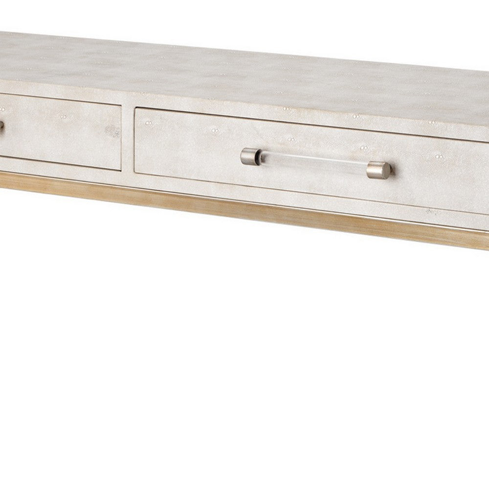 Console Table | 2 Drawers | Metal Base | White