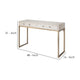 Console Table with Two Drawers and Metal Base White By Casagear Home BM241137